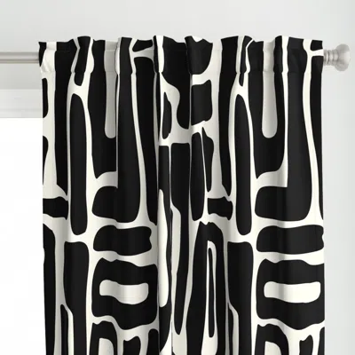 Spoonflower Black Stones Curtain Panel