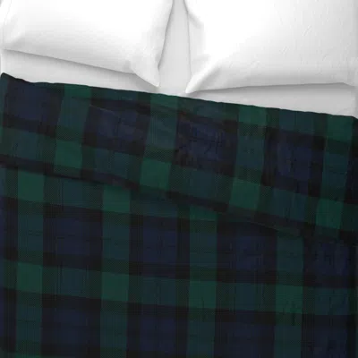 Spoonflower Blackwatch Tartan Traditional Textured Wide Cotton Sateen 3.5 oz 26" X 20" Standard Knife Edge