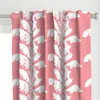 Spoonflower Blanche Shell Pink Curtain Panel