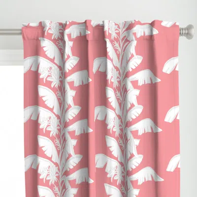 Spoonflower Blanche Shell Pink Curtain Panel