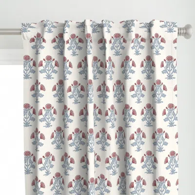 Spoonflower Block Marigold Vintage Curtain Panel