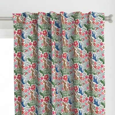 Spoonflower Block Print Style Curtain Panel