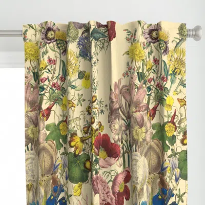 Spoonflower Bloomin' Lovely Trianon Curtain Panel In Multi