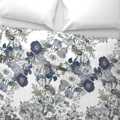 Spoonflower Bloomin' Lovely Westhaven Initials Wide Cotton Sateen 3.5 oz 26" X 20" Standard Knife Edge