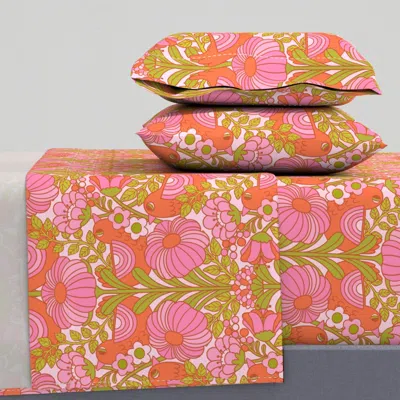 Spoonflower Bloomstock '69 Cal King Sheet Set