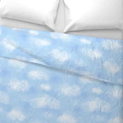 Spoonflower Blue Cloudy Sky Wide Cotton Sateen 3.5 oz 26" X 20" Standard Knife Edge