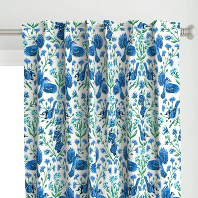 Spoonflower Blue Jays Curtain Panel