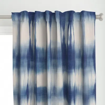 Spoonflower Blue Shibori Tie-dye Curtain Panel