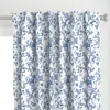 Spoonflower Blue Toile Pattern - Curtain Panel