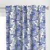 Spoonflower Blue Willow Curtain Panel