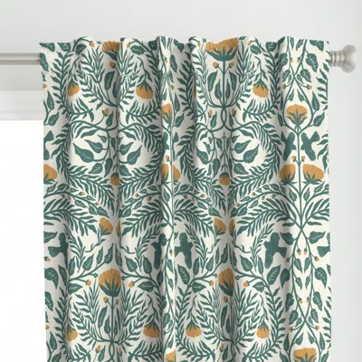 Spoonflower Bluebirds In The Brush Curtain Panel