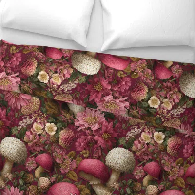 Spoonflower Blush & Bramble Grande Wide Cotton Sateen 3.5 oz 26" X 20" Standard Knife Edge
