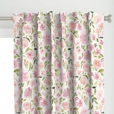 Spoonflower Blushing Garden Curtain Panel