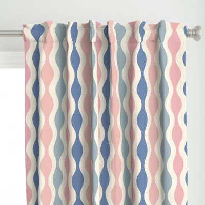 Spoonflower Bobbly Wavy Stripes Curtain Panel