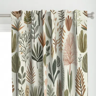 Spoonflower Bohemian Plants And Curtain Panel