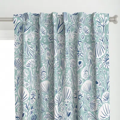 Spoonflower Boho Beach Hand Drawn Sea Curtain Panel