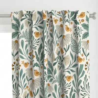 Spoonflower Boho Garden - Earthy - Curtain Panel