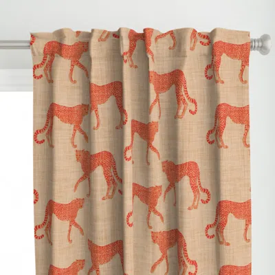 Spoonflower Boho Maximalist Cheetahs Curtain Panel