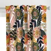 Spoonflower Boho Tropical Navy Dh Curtain Panel