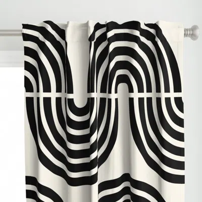 Spoonflower Bold Jumbo Black And Curtain Panel