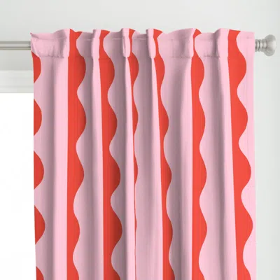 Spoonflower Bold Pink And Dopamine Curtain Panel
