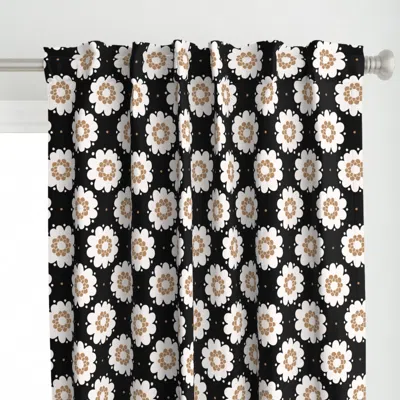 Spoonflower Bold Retro-modern White Curtain Panel