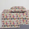 Spoonflower Book Stack 2 - Watercolor Multi Twin Sheet Set