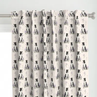 Spoonflower Border Collie In Lavender Curtain Panel