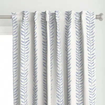 Spoonflower Botanical Block Print Curtain Panel