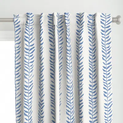 Spoonflower Botanical Block Print Curtain Panel