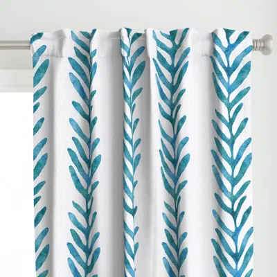 Spoonflower Botanical Stripe Pantone Curtain Panel