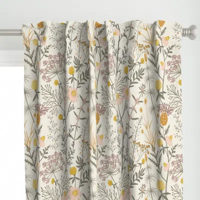Spoonflower Botanical Weeds Curtain Panel