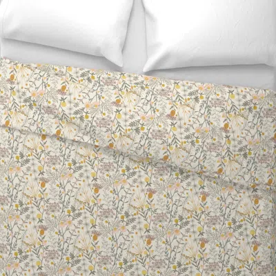 Spoonflower Botanical Weeds Small Wide Cotton Sateen 3.5 oz 26" X 20" Standard Knife Edge