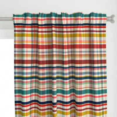 Spoonflower Boy Scout Plaid -classic Curtain Panel