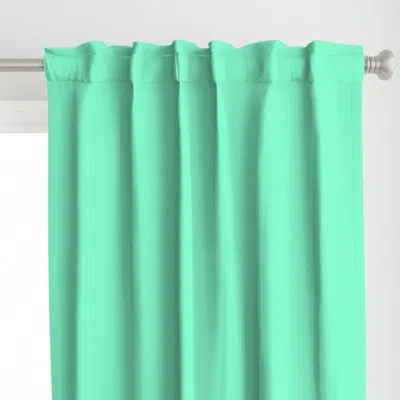 Spoonflower Bright Aqua Curtain Panel