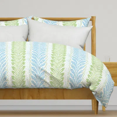 Spoonflower British Feather Reverse Light Duvet Cover In Multi