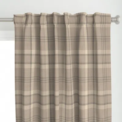 Spoonflower Brown Gray Traditional & Curtain Panel