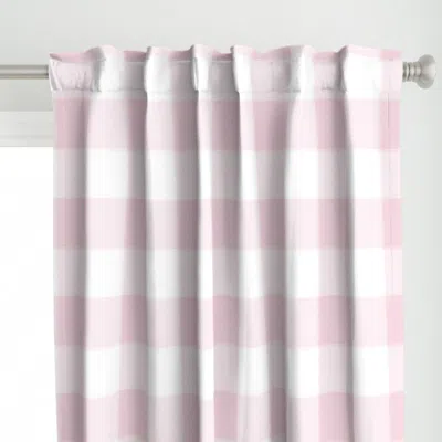 Spoonflower Buffalo Check Baby Pink Curtain Panel