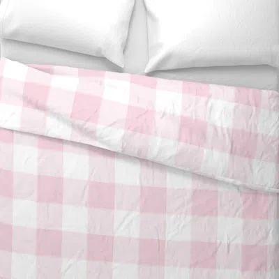 Spoonflower Buffalo Check Baby Pink Wide Cotton Sateen 3.5 oz 26" X 20" Standard Knife Edge