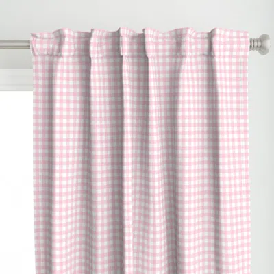 Spoonflower Buffalo Plaid White And Curtain Panel