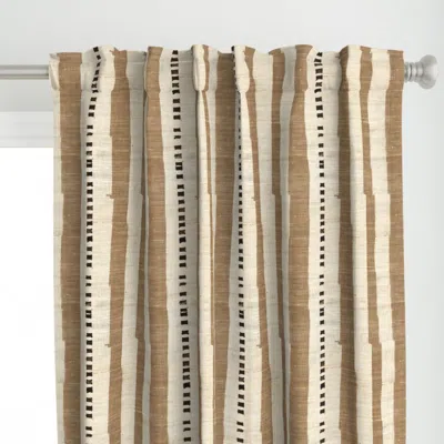 Spoonflower Burlap Stripe Maza Curtain Panel