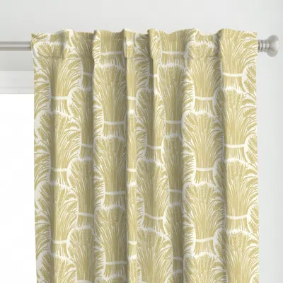 Spoonflower Butler's Pantry Wheat In Curtain Panel