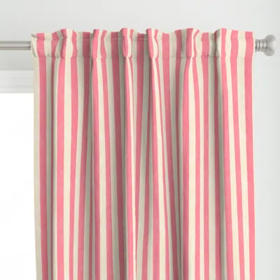 Spoonflower Cabana Stripe - 1" Stripe Curtain Panel