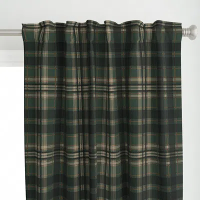 Spoonflower Cabin Plaid -elegant Curtain Panel