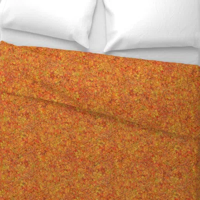 Spoonflower Cage-tangerine Wide Cotton Sateen 3.5 oz 26" X 20" Standard Knife Edge