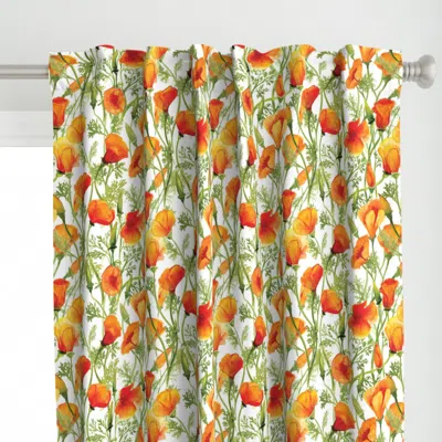 Spoonflower California Poppies - Curtain Panel