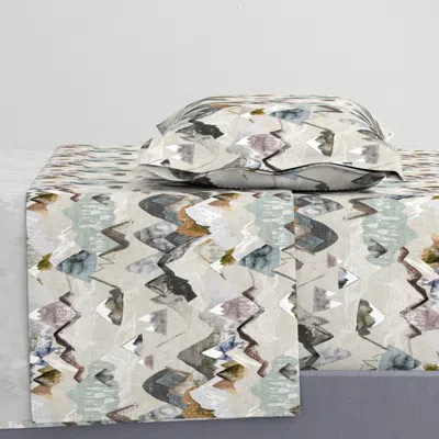Spoonflower Call Of The Mountains (ochre) Med Twin Sheet Set