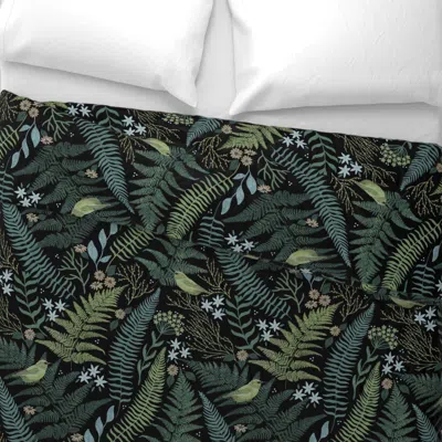 Spoonflower Calming Fern Forest Wide Cotton Sateen 3.5 oz 26" X 20" Standard Knife Edge