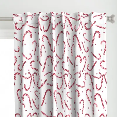 Spoonflower Candy Canes - Large Curtain Panel