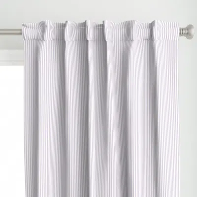 Spoonflower Candy Stripe Lilac On Curtain Panel